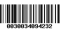 Código de Barras 0030034094232