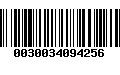 Código de Barras 0030034094256