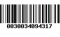 Código de Barras 0030034094317