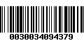 Código de Barras 0030034094379