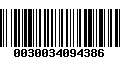 Código de Barras 0030034094386