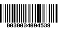 Código de Barras 0030034094539