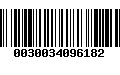 Código de Barras 0030034096182