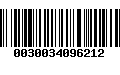 Código de Barras 0030034096212