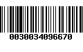 Código de Barras 0030034096670