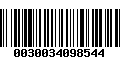 Código de Barras 0030034098544