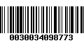 Código de Barras 0030034098773