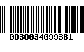 Código de Barras 0030034099381