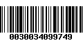 Código de Barras 0030034099749