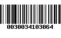 Código de Barras 0030034103064