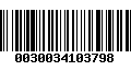 Código de Barras 0030034103798