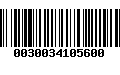 Código de Barras 0030034105600