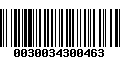 Código de Barras 0030034300463