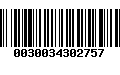 Código de Barras 0030034302757