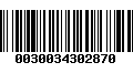 Código de Barras 0030034302870