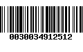 Código de Barras 0030034912512