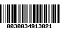 Código de Barras 0030034913021