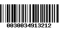 Código de Barras 0030034913212