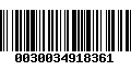 Código de Barras 0030034918361