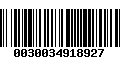 Código de Barras 0030034918927