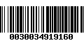 Código de Barras 0030034919160