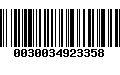 Código de Barras 0030034923358