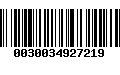 Código de Barras 0030034927219