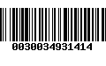 Código de Barras 0030034931414