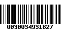 Código de Barras 0030034931827