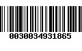 Código de Barras 0030034931865