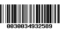 Código de Barras 0030034932589