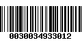 Código de Barras 0030034933012