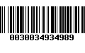 Código de Barras 0030034934989