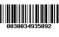 Código de Barras 0030034935092