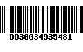 Código de Barras 0030034935481