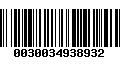 Código de Barras 0030034938932