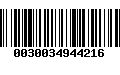 Código de Barras 0030034944216