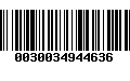 Código de Barras 0030034944636