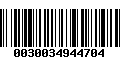 Código de Barras 0030034944704