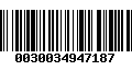 Código de Barras 0030034947187