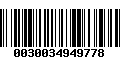 Código de Barras 0030034949778