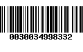 Código de Barras 0030034998332