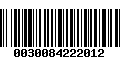 Código de Barras 0030084222012