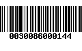 Código de Barras 0030086000144