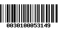 Código de Barras 0030100053149