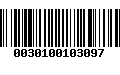 Código de Barras 0030100103097