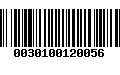 Código de Barras 0030100120056