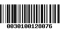 Código de Barras 0030100128076