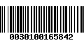 Código de Barras 0030100165842