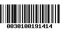 Código de Barras 0030100191414